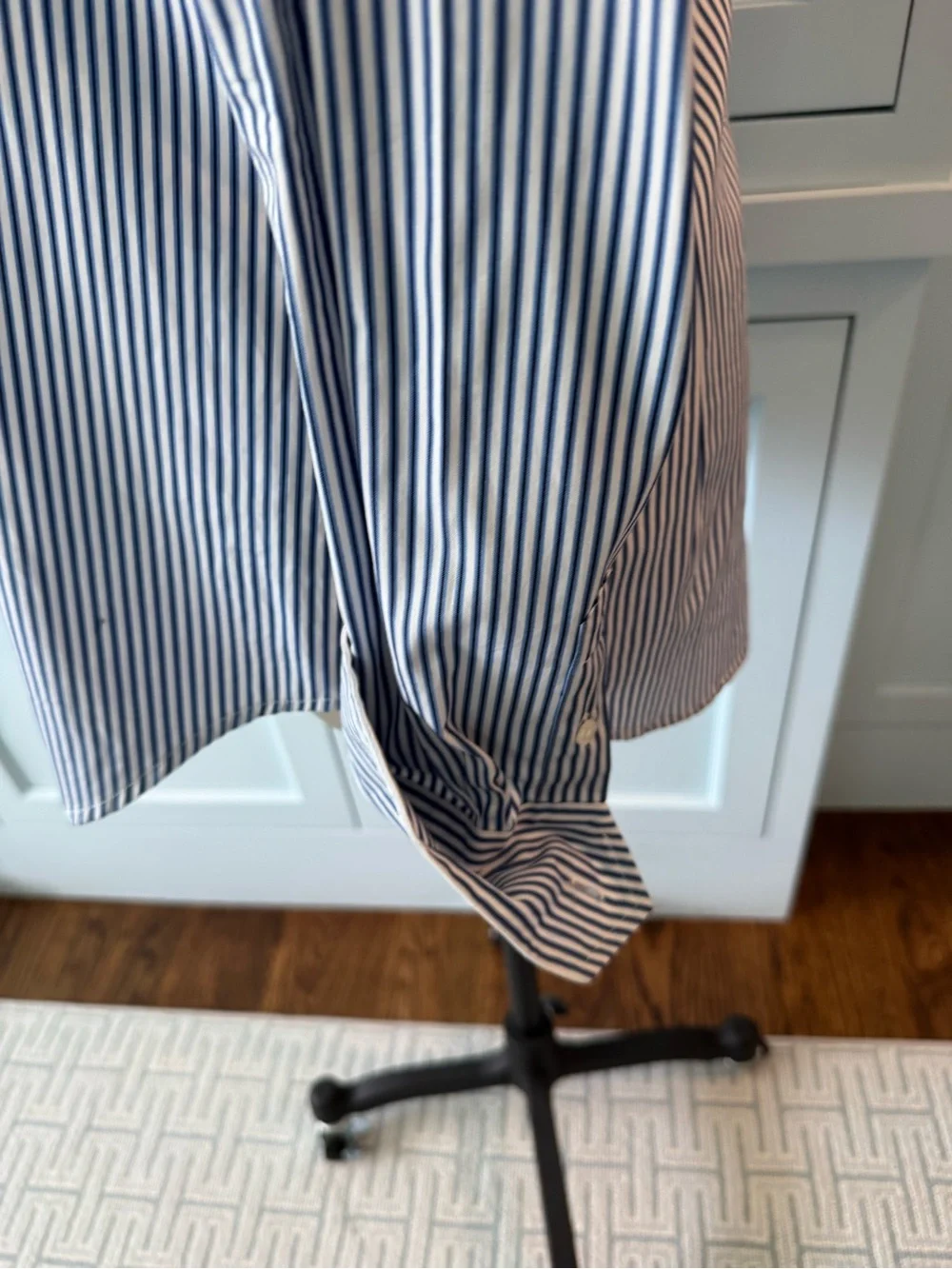 Vintage Ralph Lauren Sport Blue and White Striped Shirt with bow embellishment - Picture 6 of 7